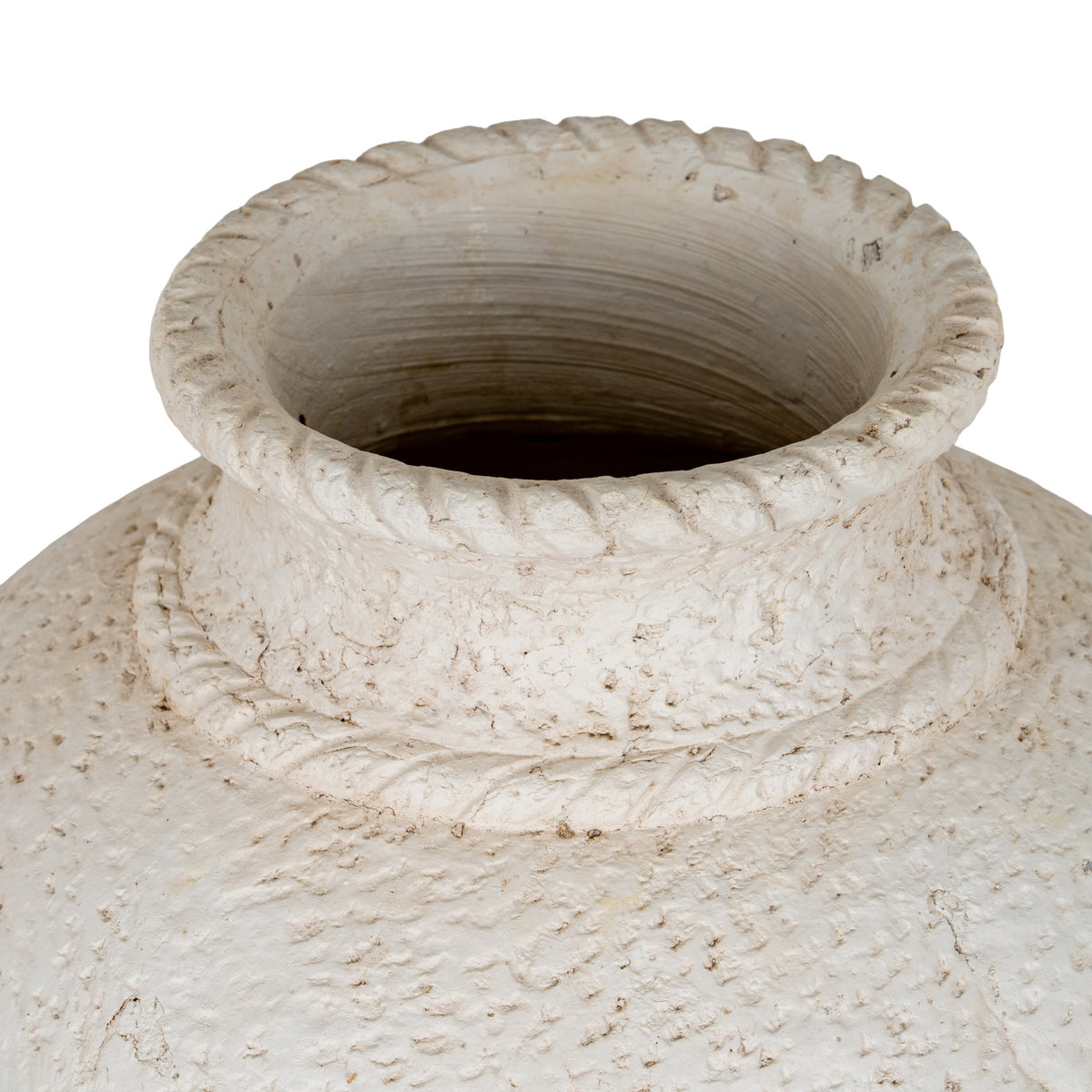Medium Olympia Terracotta Vase - White