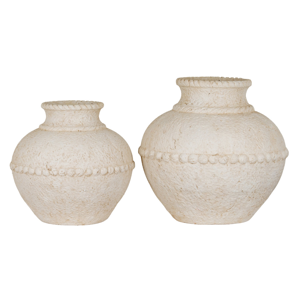 Large Olympia Terracotta Vase - White