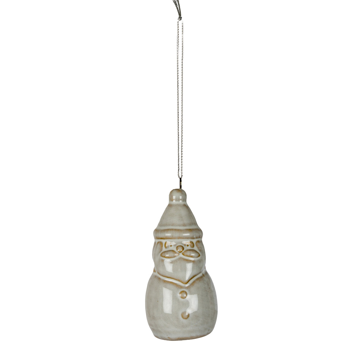 Charm Ceramic Santa Tree Decoration - White