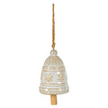 Large Ceramic Bell Tree Ornament with Snowflake Detail