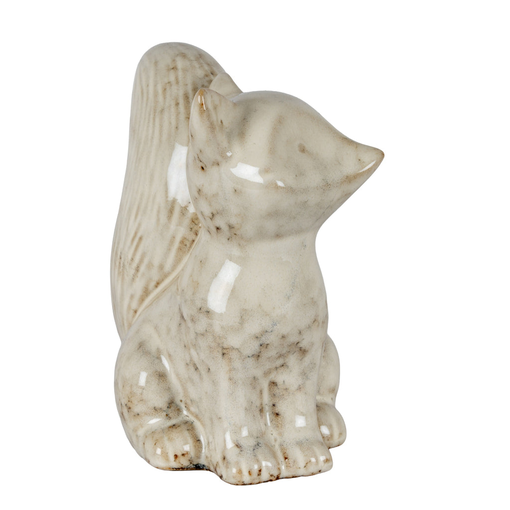 Alora Ceramic Fox Looking Left - White