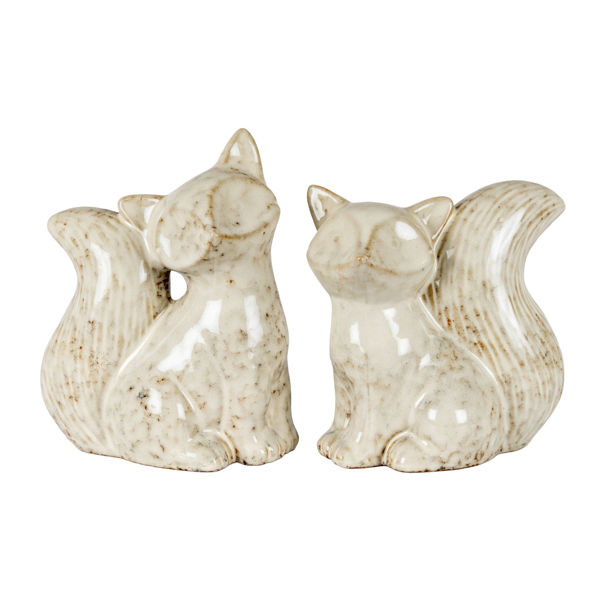 Alora Ceramic Fox Looking Left - White