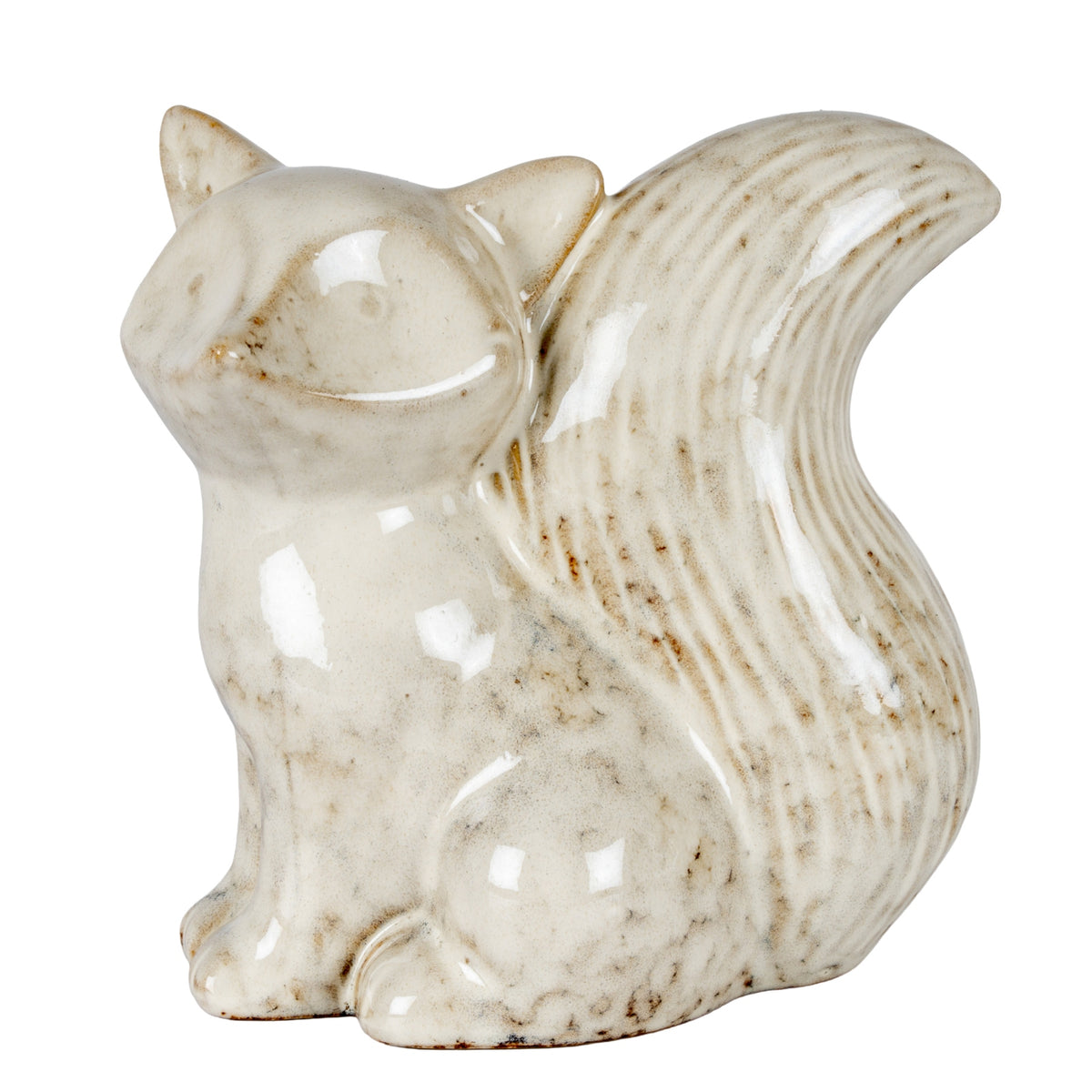 Alora Ceramic Fox Looking Left - White