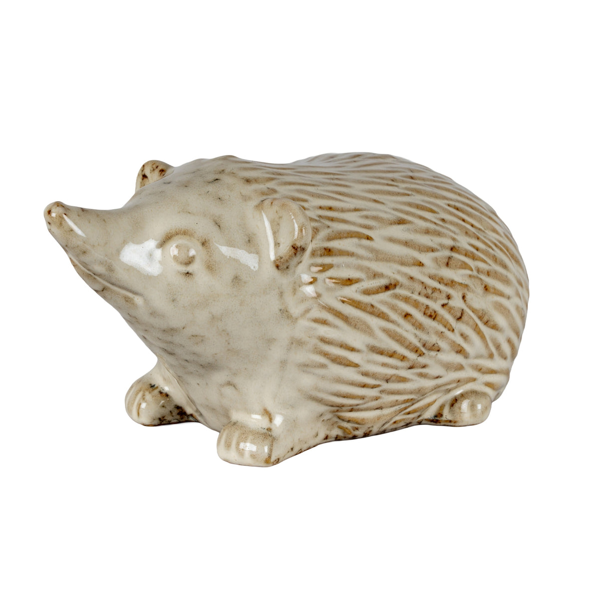 Alora Ceramic Round Small Hedgehog - White