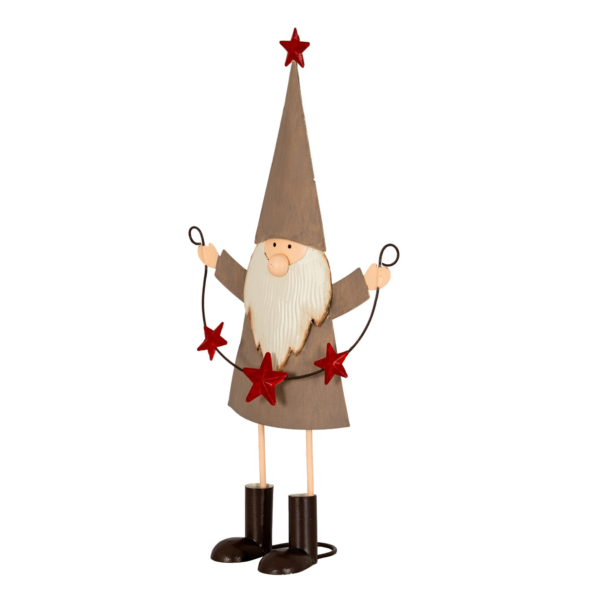 Cheeky Metal Elf with Star Garland - Brown