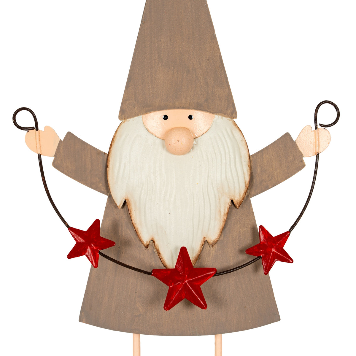 Cheeky Metal Elf with Star Garland - Brown