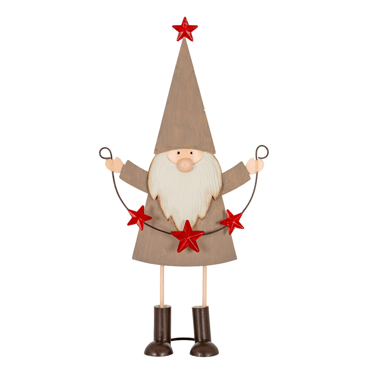 Cheeky Metal Elf with Star Garland - Brown