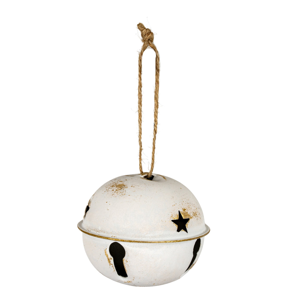 Twelve Metal Nordic Bells In Wooden Box - White