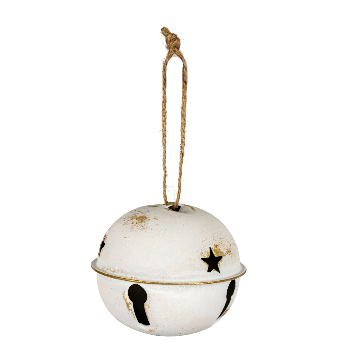Twelve Metal Nordic Bells In Wooden Box - White