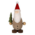 Wooden Santa with Tree - Brown
