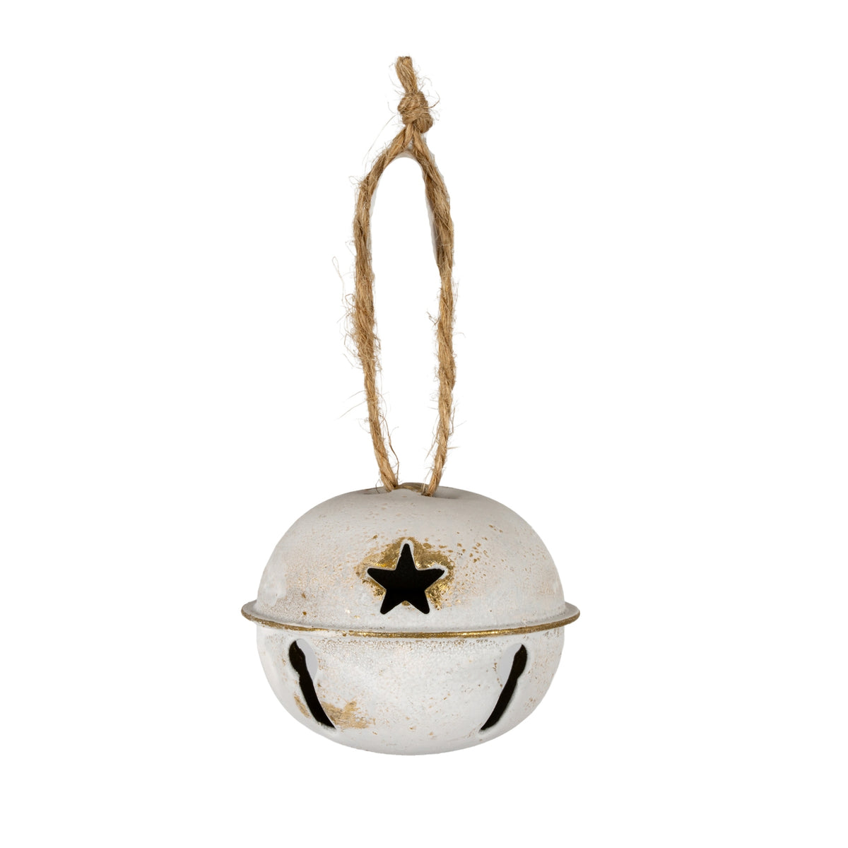 White Metal Nordic Bell Decoration - White