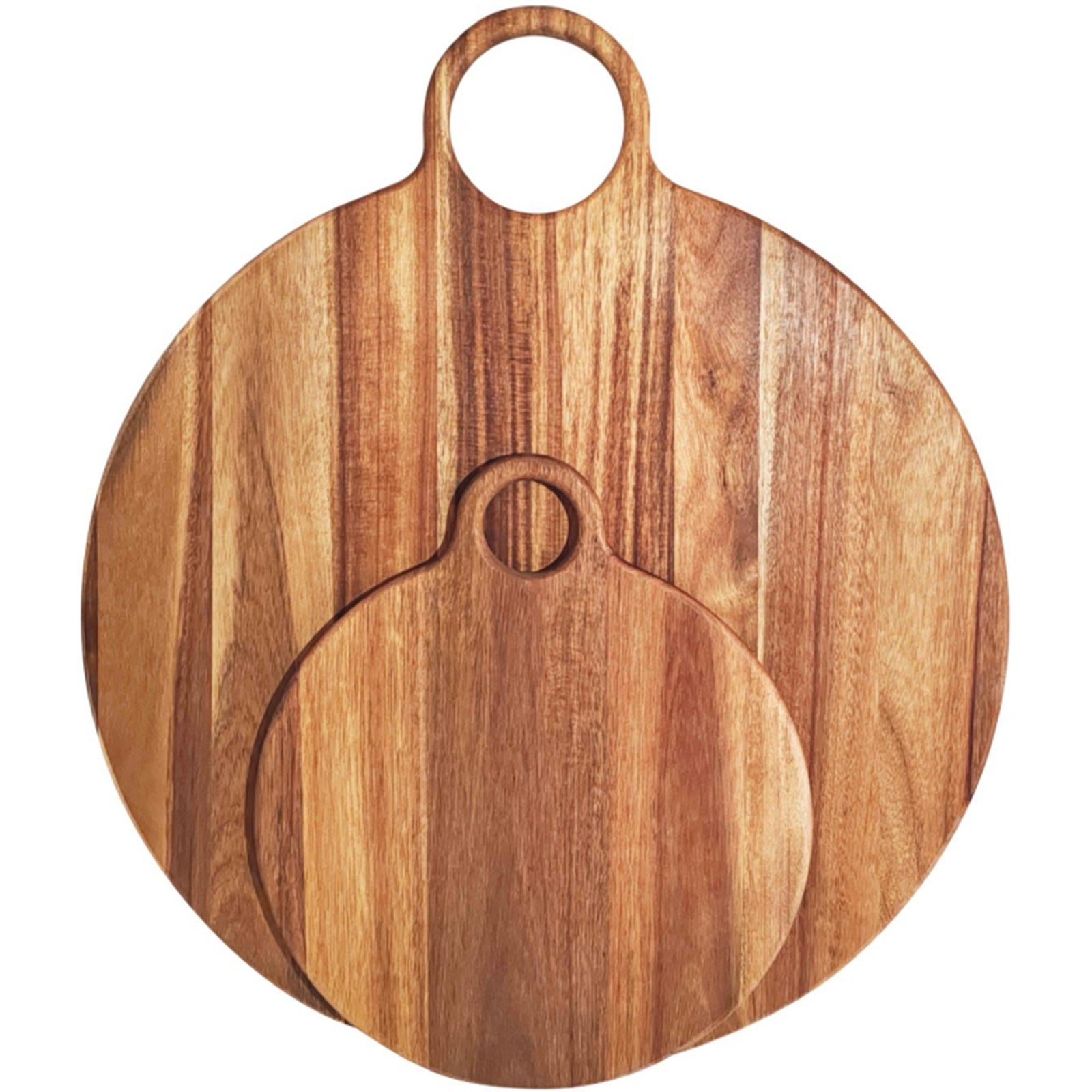 Small Round Acacia Serving Board with Handle