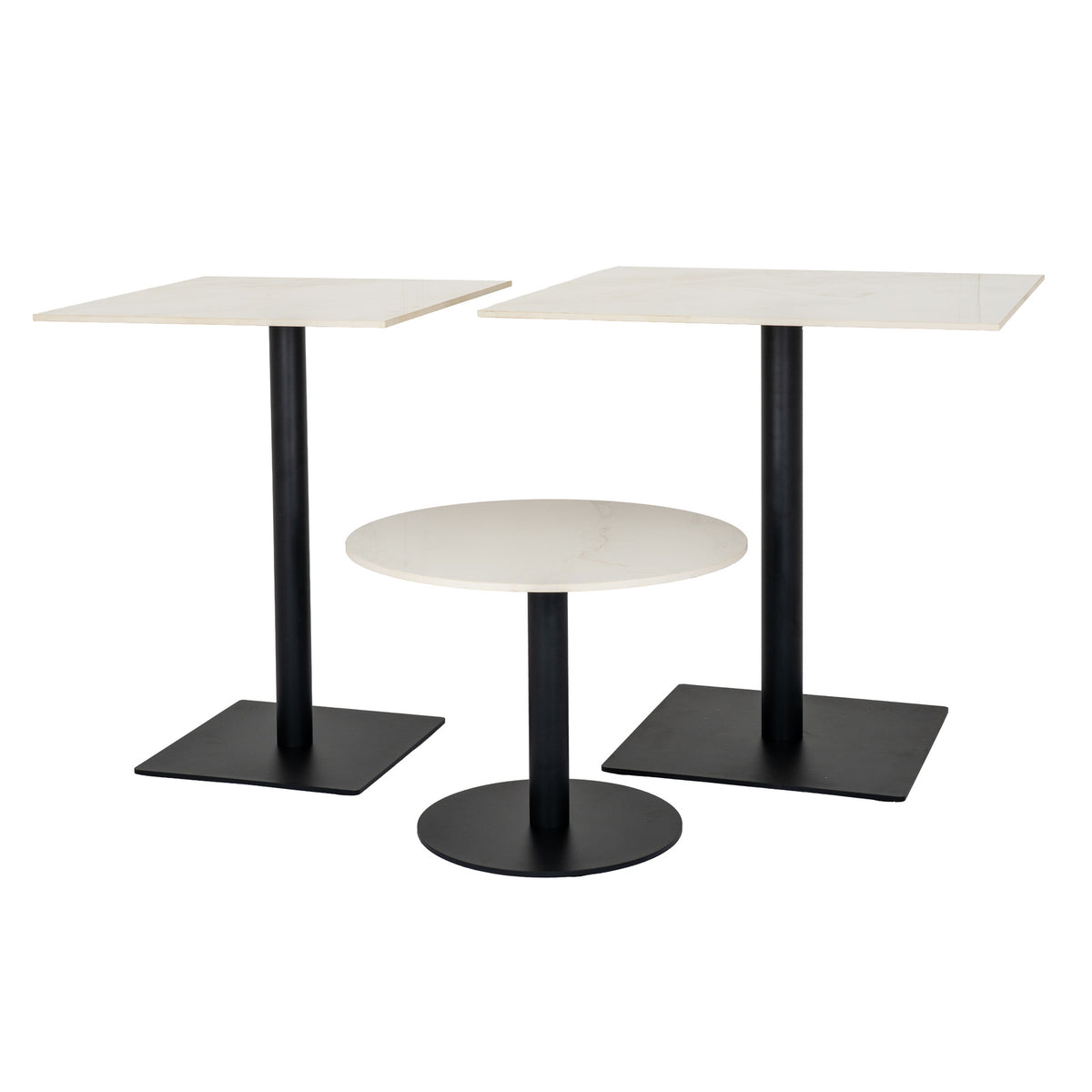 Romanby Stone Large Square Dining Table - White