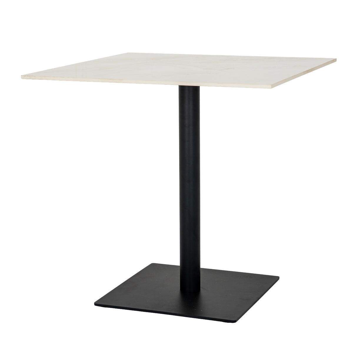 Romanby Stone Square Dining Table - White
