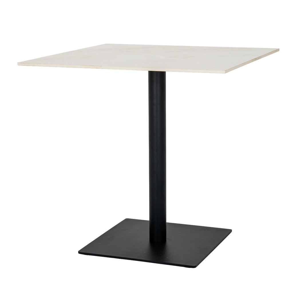 Romanby Stone Large Square Dining Table - White