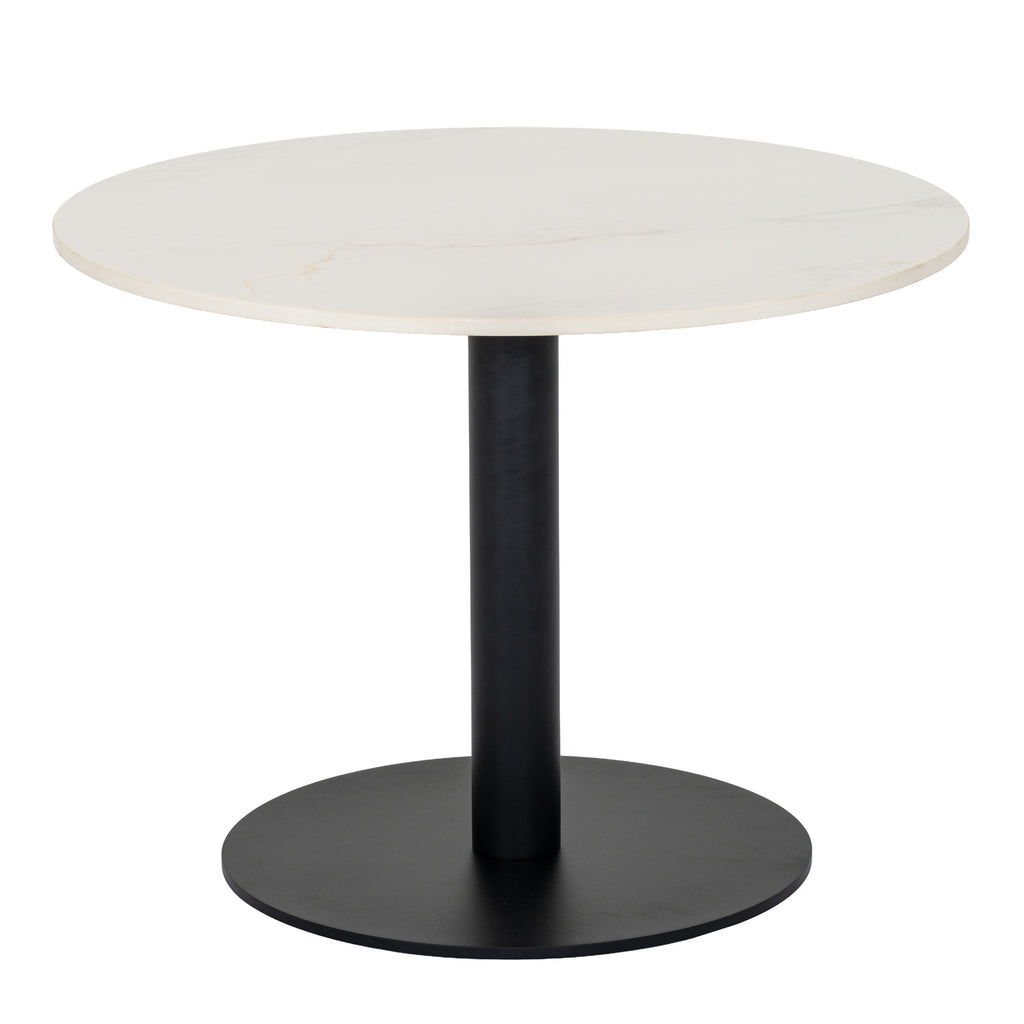 Romanby Stone Round Coffee Table - White