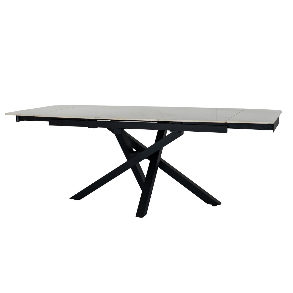 Romanby Stone Extending Dining Table - White