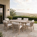 Harlow Collection Outdoor 6 Seater Dining Set