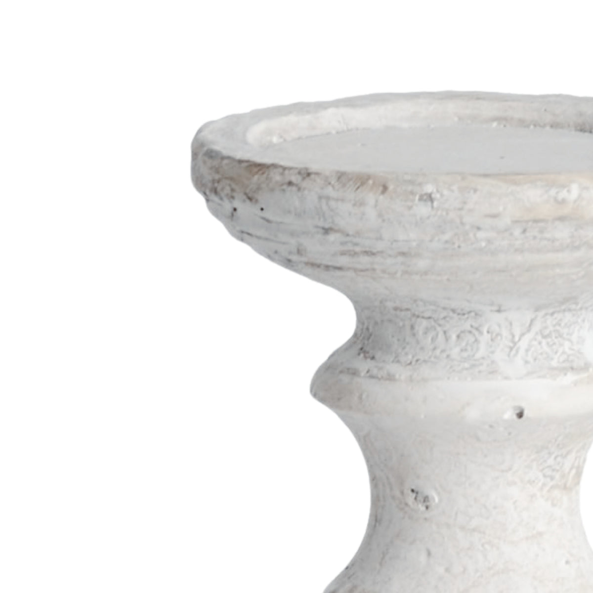 Medium Stone Candle Holder - Cream