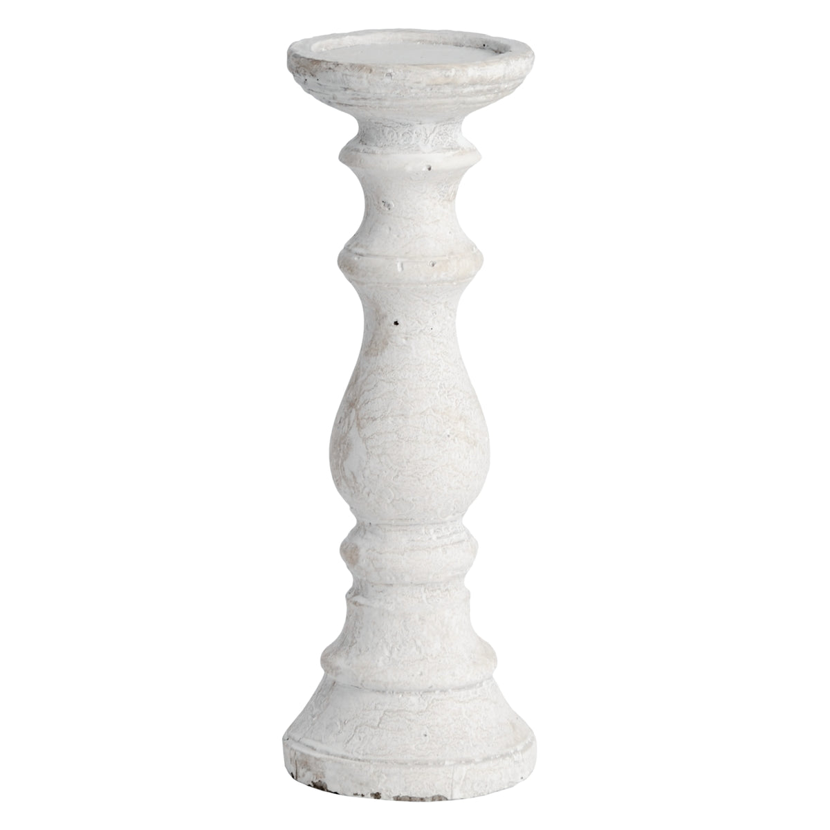 Medium Stone Candle Holder - Cream